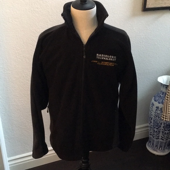 Kariban black & gray fleece jacket - Picture 1 of 12